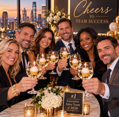 6 Pack - Corporate Cheers Candle Cupcakes